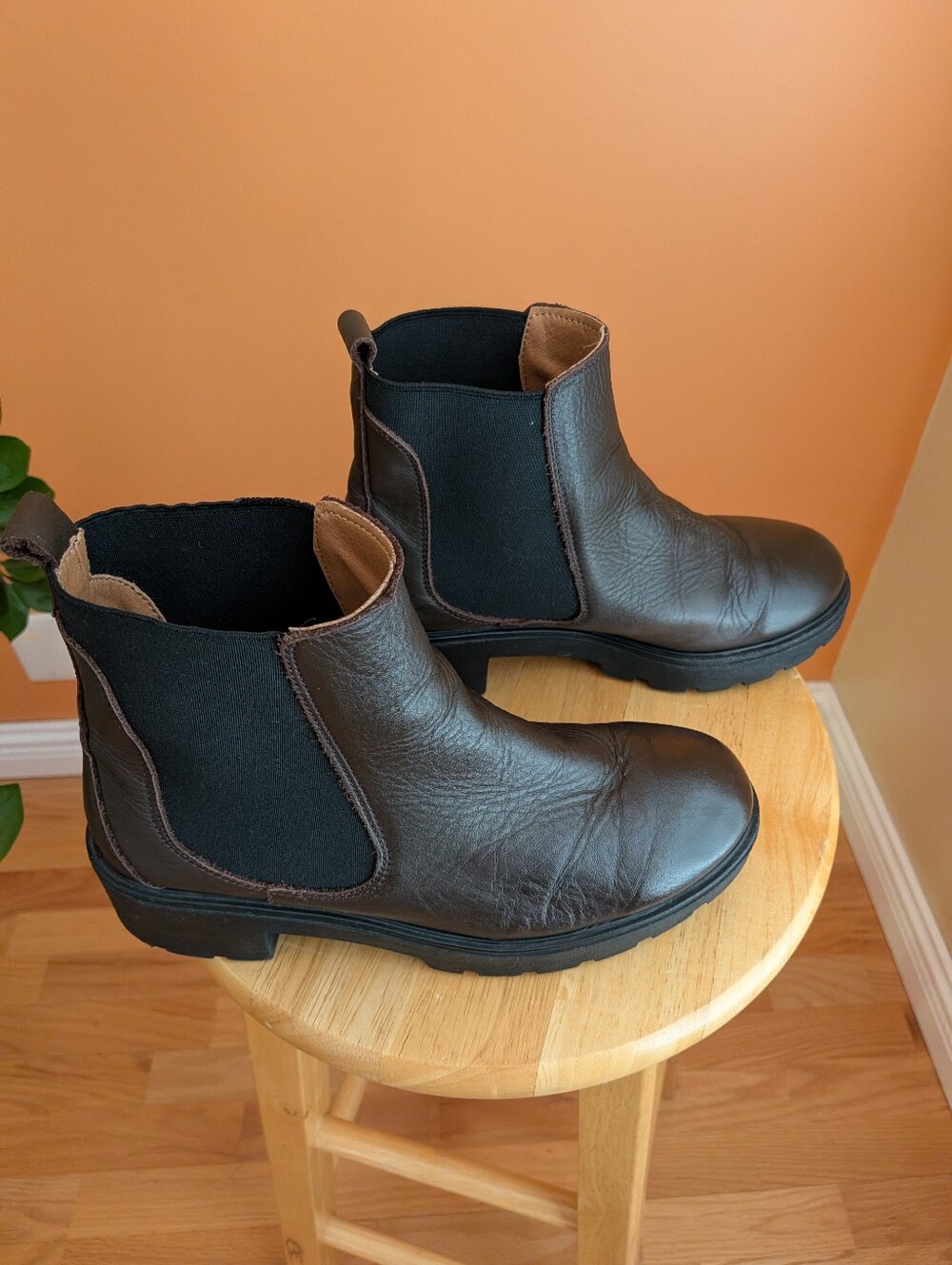 Enzo Tesoti Brown Leather Chelsea Boots Size 39